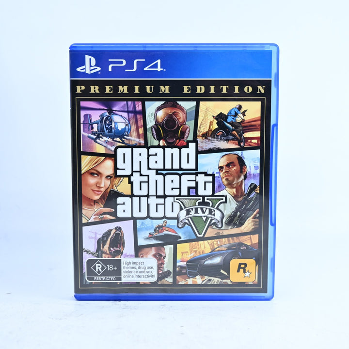 Grand Theft Auto V 5 Premium Edition - Sony Playstation 4 / PS4 Game + Map