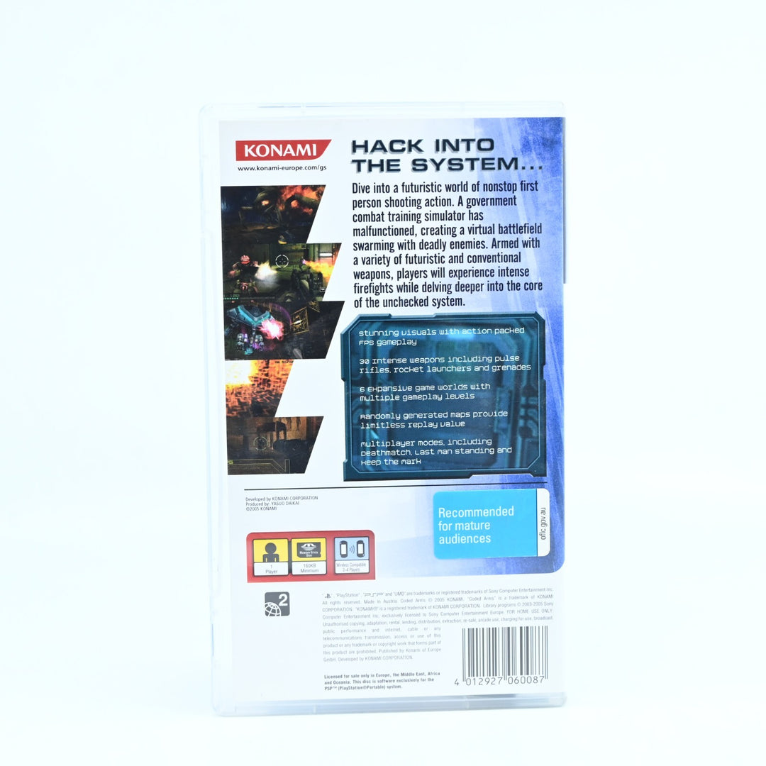 Coded Arms - Sony PSP Game + Manual - FREE POST!