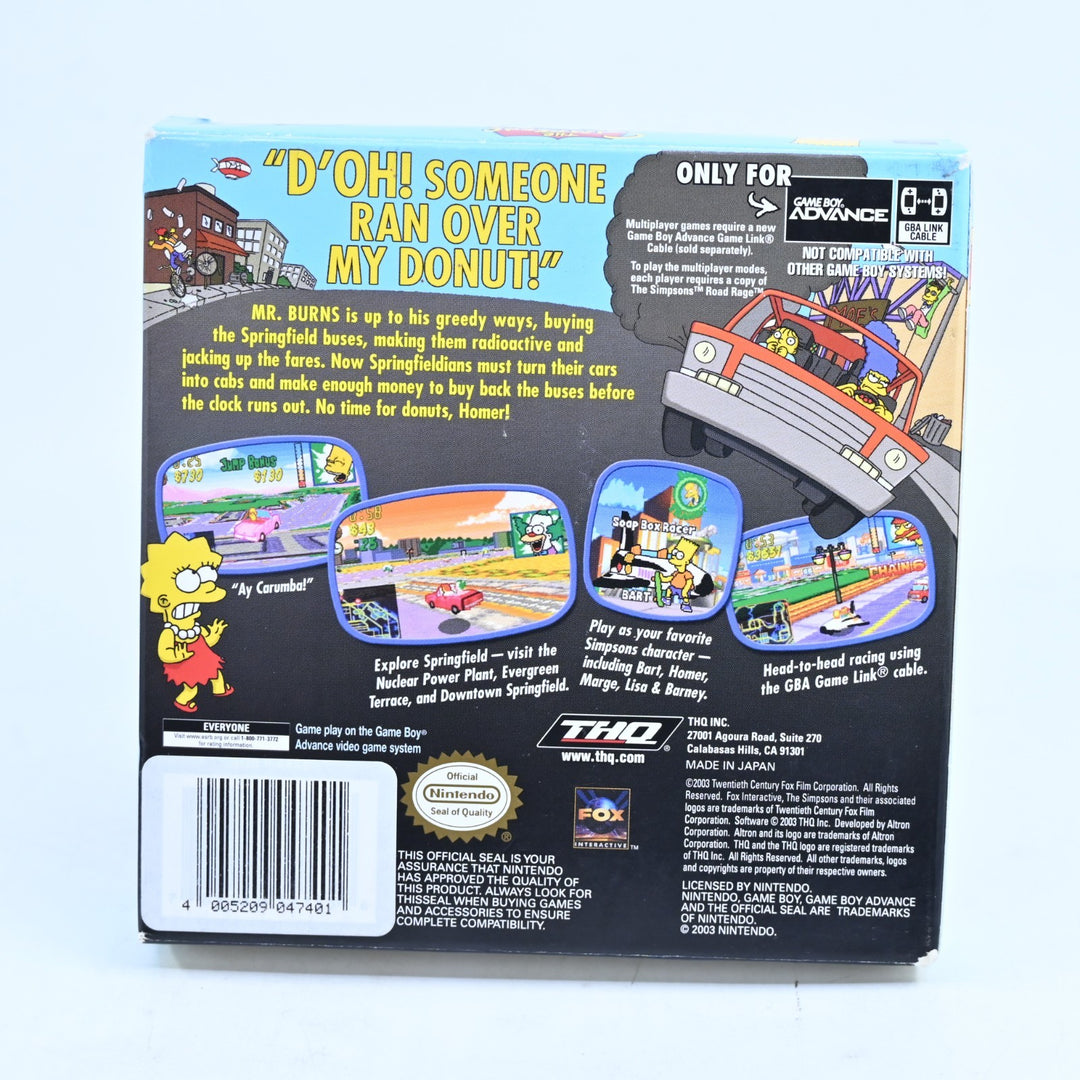The Simpsons Road Rage - Nintendo Gameboy Advance / GBA Boxed Game - PAL