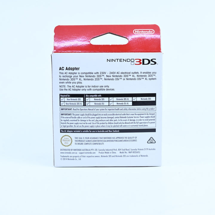 Boxed 3DS AC Adapter - AS NEW - Nintendo 3DS Accessory - WAP-002(AUS)