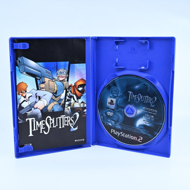 TimeSplitters 2 - Sony Playstation 2 / PS2 Game + Manual - PAL - MINT DISC!