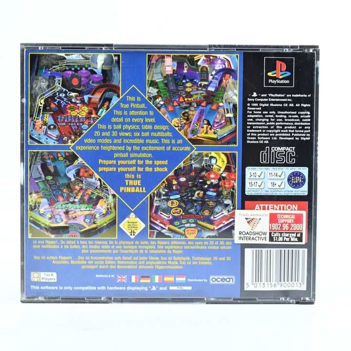 True Pinball - Sony Playstation 1 / PS1 Game + Manual - PAL - NEAR MINT DISC!