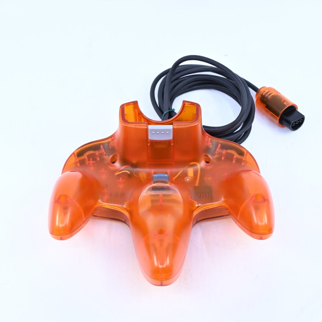 Original Transparent Fire Orange N64 Controller - N64 / Nintendo 64 Accessory
