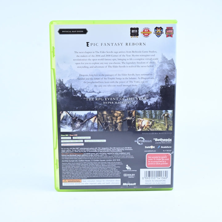The Elder Scrolls V: Skyrim - Xbox 360 Game + Manual + Map - PAL - FREE POST!