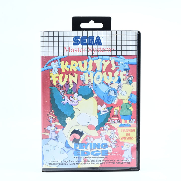 Krusty's Fun House - Sega Master System Game + Manual - PAL - FREE POST!