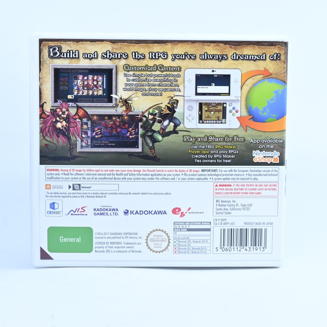 RPG Maker Fes - Nintendo 3DS Game - PAL + Manual - FREE POST!