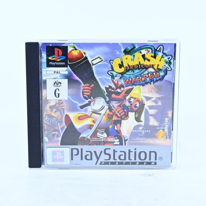 Crash Bandicoot 3: Warped - Sony Playstation 1 / PS1 Game + Manual - PAL