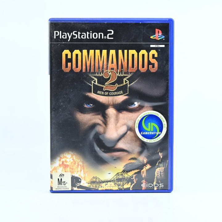Commandos 2: Men of Courage - Sony Playstation 2 / PS2 Game + Manual - PAL