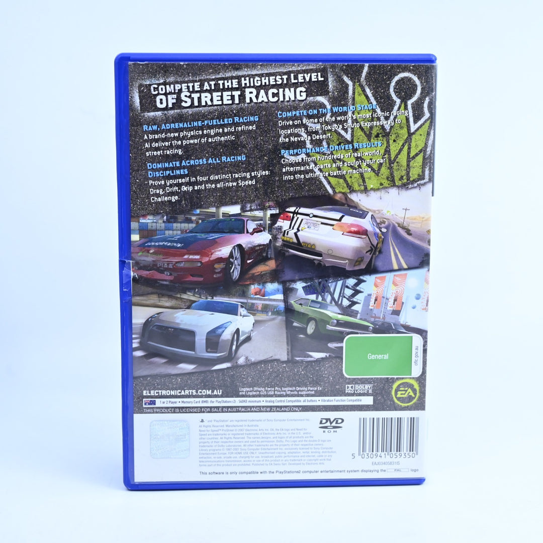 Need for Speed: ProStreet - Sony Playstation 2 / PS2 Game + Manual - PAL