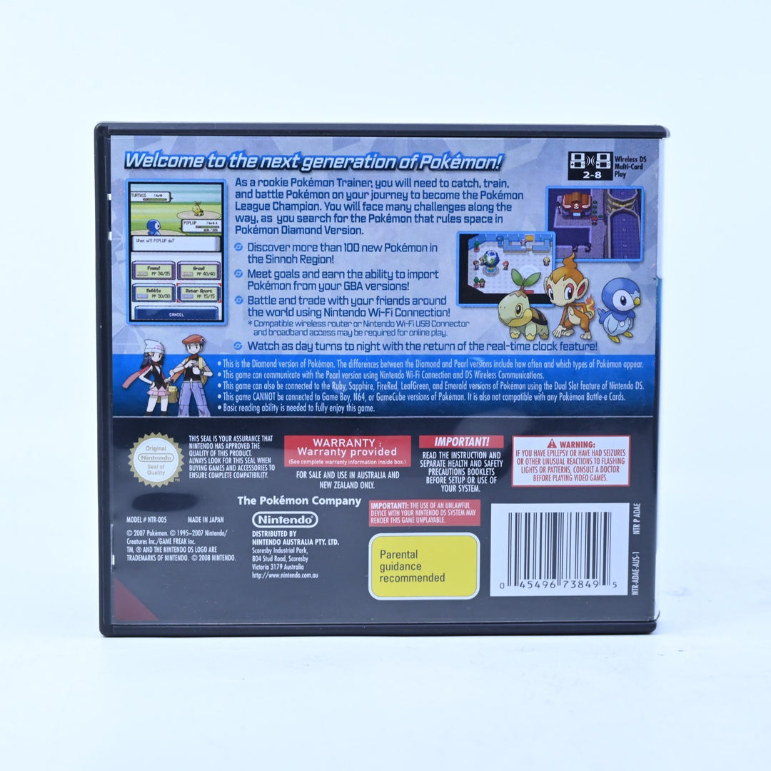 Pokemon Diamond Version - Nintendo DS Game - PAL + Manual - FREE POST!