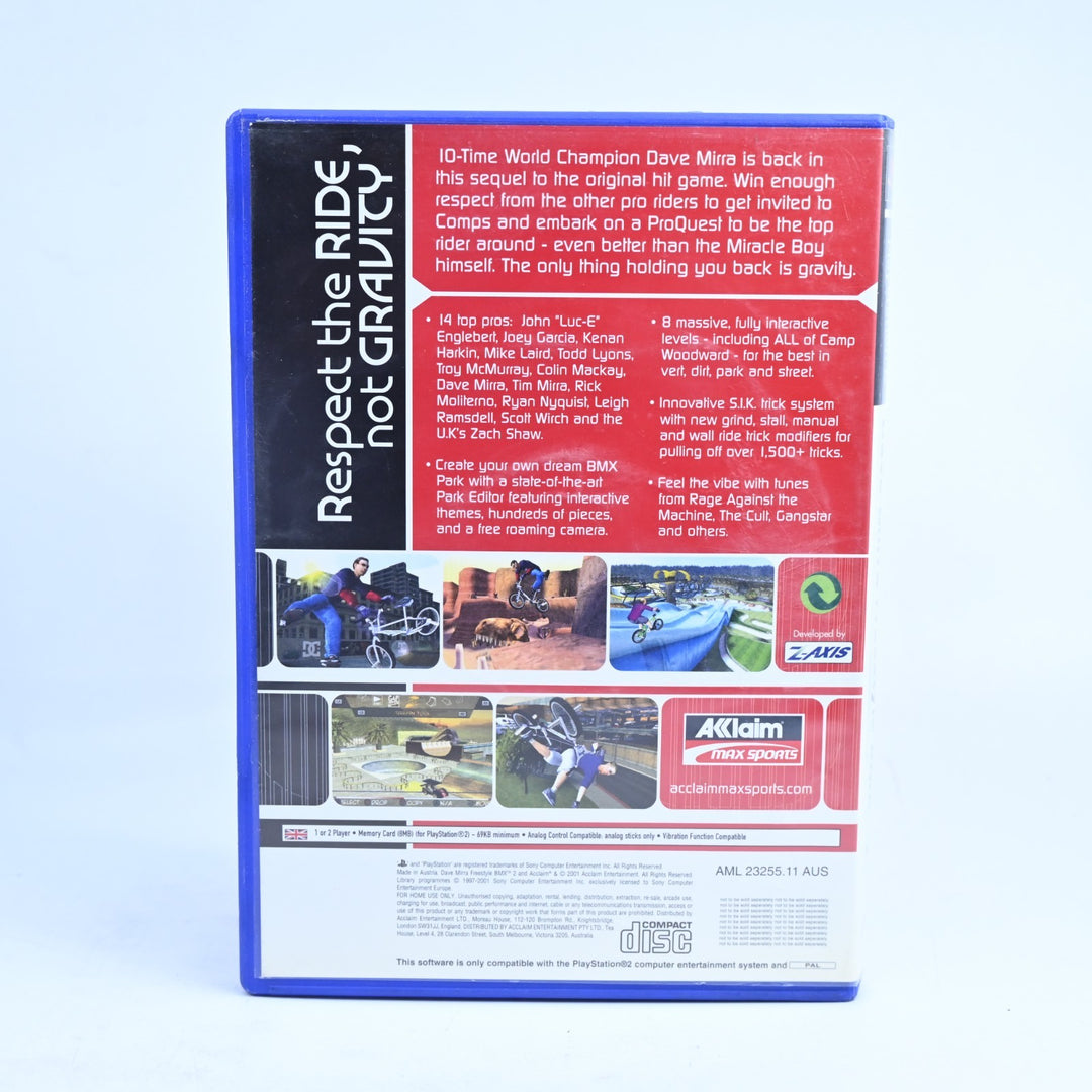 Dave Mirra Freestyle BMX 2 - Sony Playstation 2 / PS2 Game + Manual - PAL