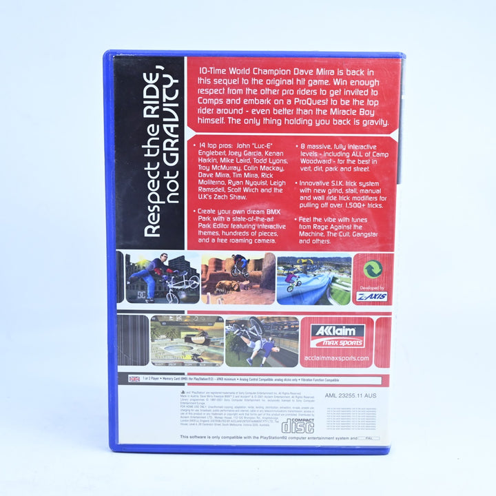 Dave Mirra Freestyle BMX 2 - Sony Playstation 2 / PS2 Game + Manual - PAL