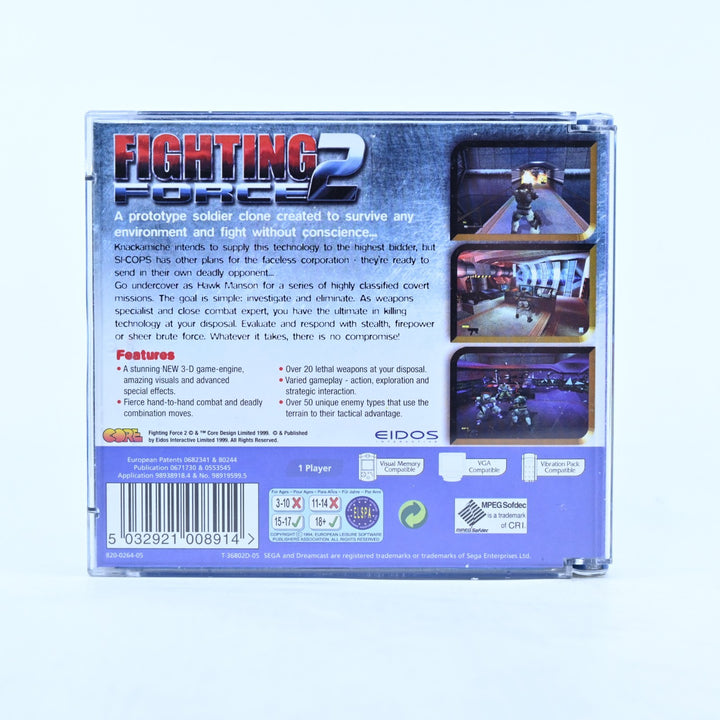 Fighting Force 2 - Sega Dreamcast Game + Manual - PAL - MINT DISC!