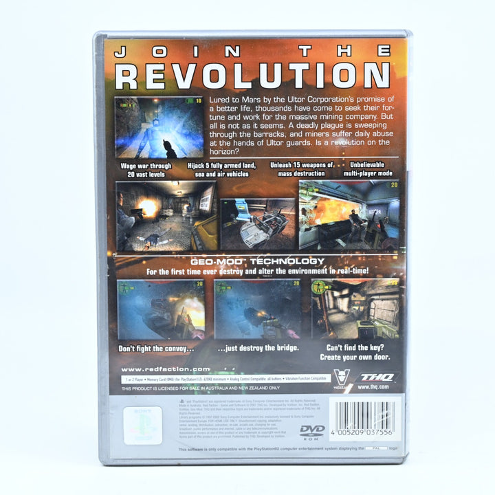 Red Faction - Sony Playstation 2 / PS2 Game + Manual - PAL - FREE POST!
