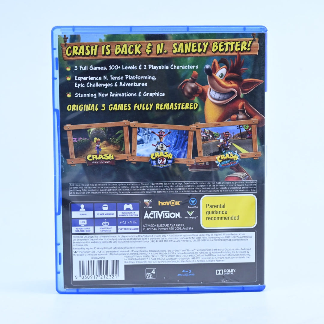 Crash Bandicoot: N Sane Trilogy - Sony Playstation 4 / PS4 Game - FREE POST!