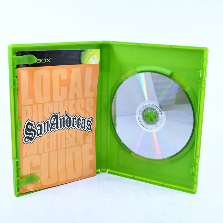 Grand Theft Auto: San Andreas - Original Xbox Game + Manual - No Map - PAL