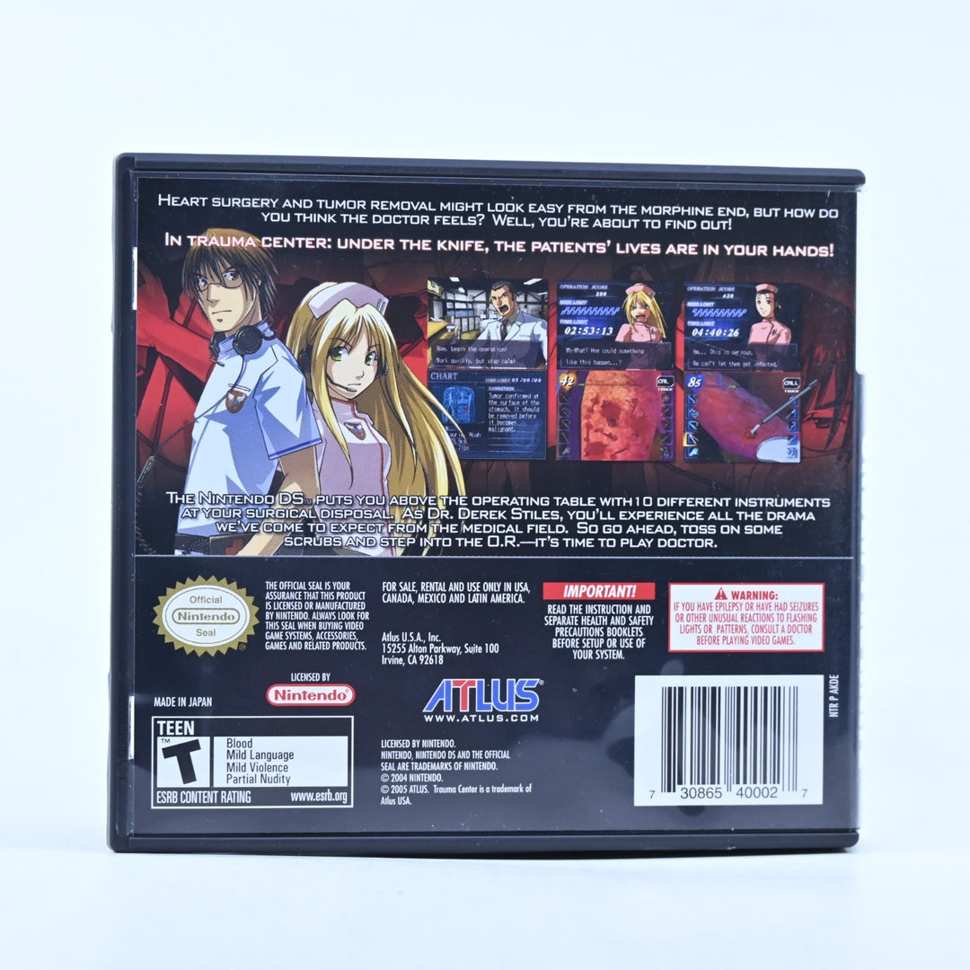Trauma Center: Under the Knife - Nintendo DS Game - REGION FREE + Manual