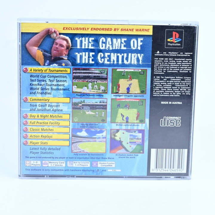 Shane Warne Cricket '99 - Sony Playstation 1 / PS1 Game + Manual - PAL