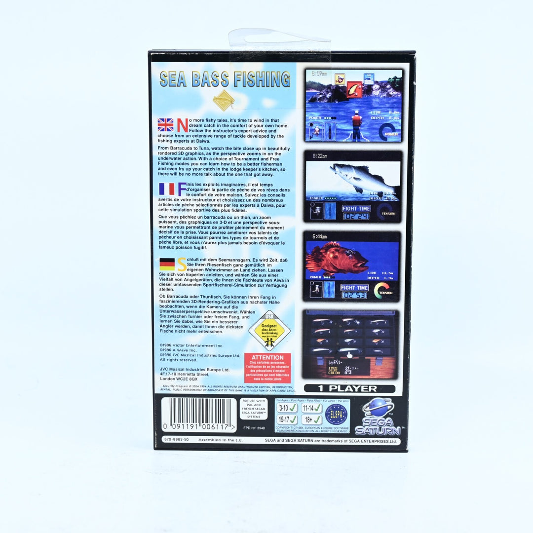 Sega Bass Fishing - Sega Saturn Game + Manual - PAL - MINT DISC!