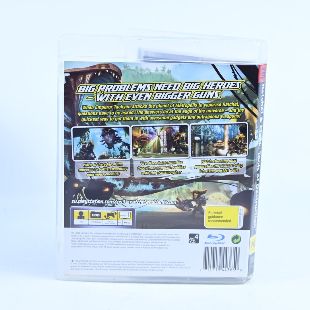 Ratchet & Clank: Tools of Destruction - Sony Playstation 3 / PS3 Game + Manual