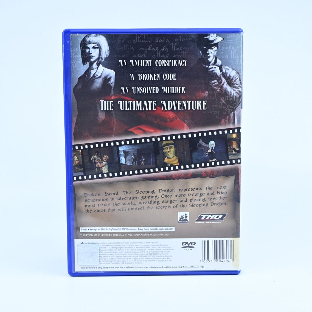 Broken Sword: The Sleeping Dragon - Sony Playstation 2 / PS2 Game - No Manual