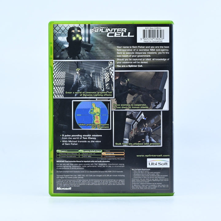 Tom Clancy's Splinter Cell - Original Xbox Game + Manual + Bonus Disc - PAL