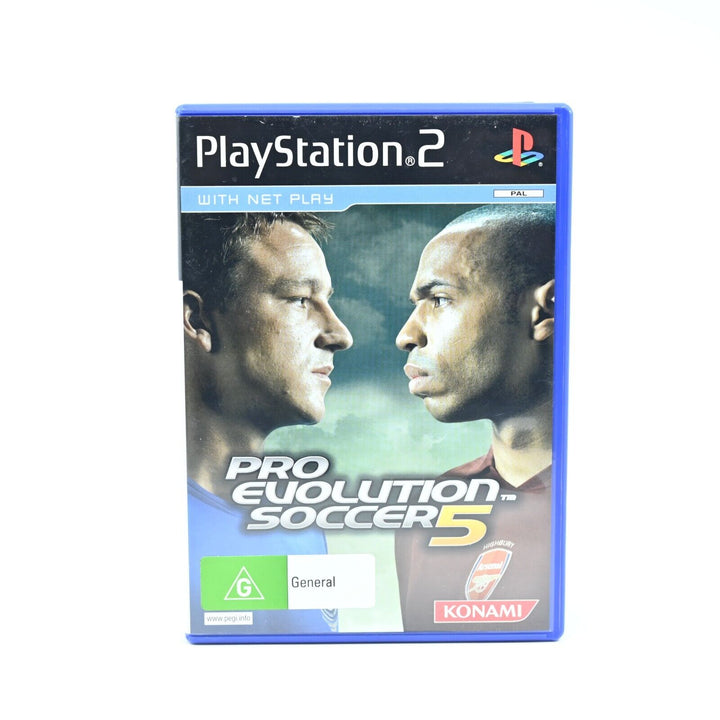 Pro Evolution Soccer 5 - Sony Playstation 2 / PS2 Game + Manual - MINT DISC!