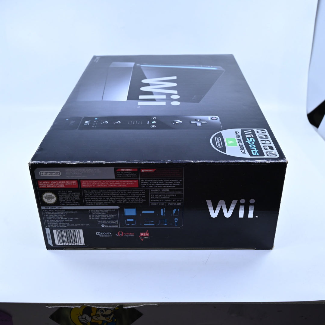 UNUSED! Wii Sports Pack - Black - Nintendo Wii Boxed Console - AUS PAL