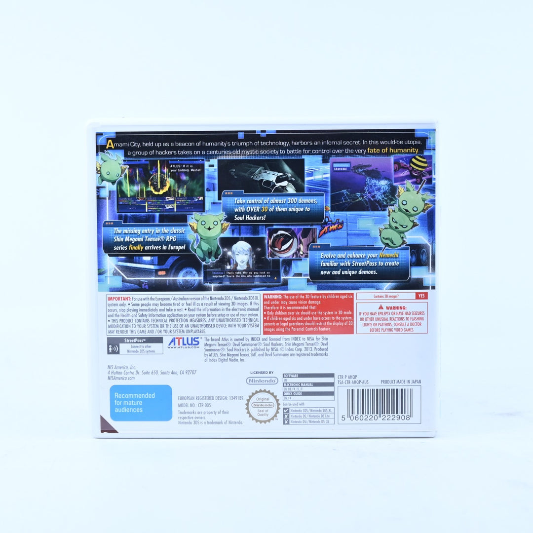 Shin Megami Tensei Devil Summoner: Soul Hackers - Nintendo 3DS Game + Manual