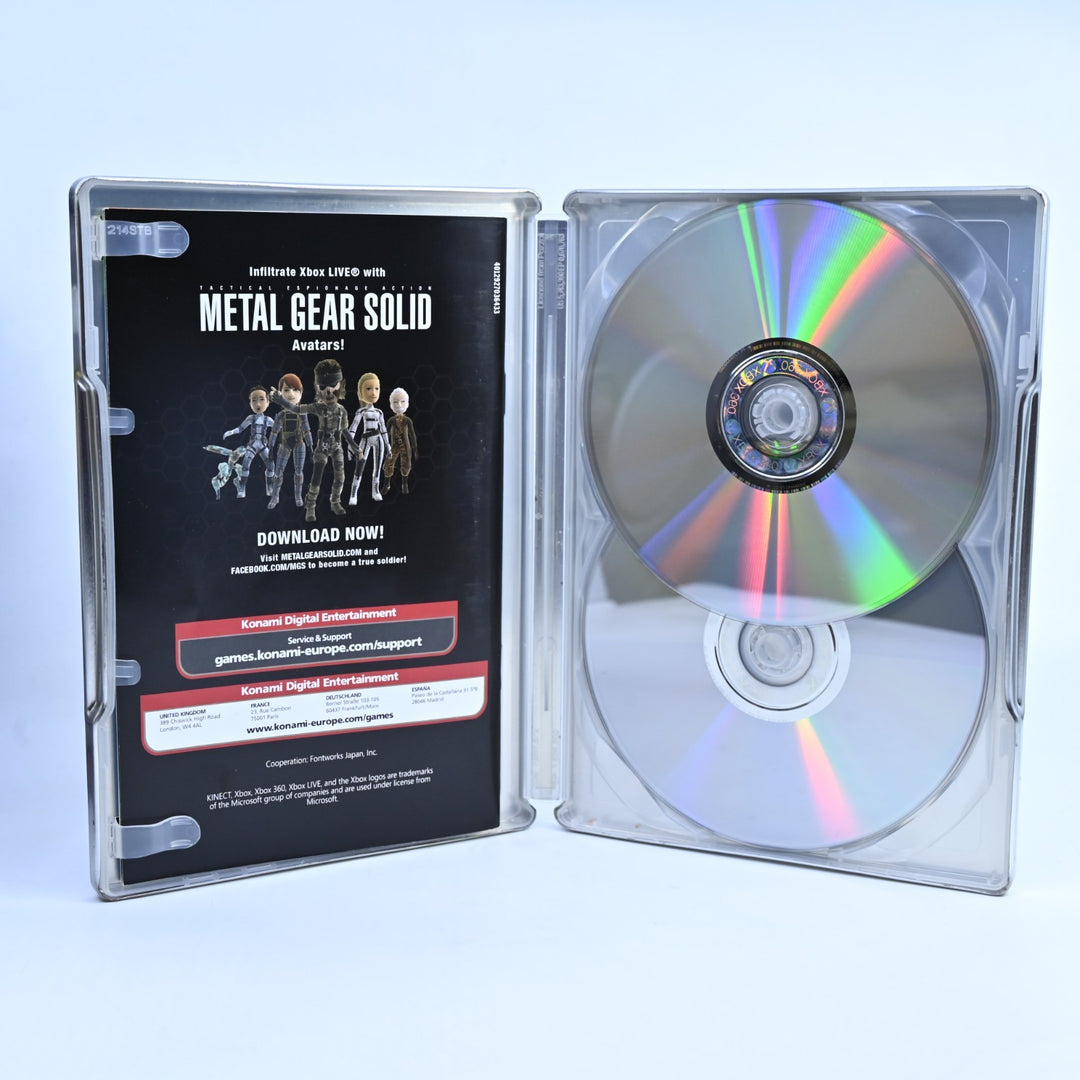 Metal Gear Solid HD Collection - Steelbook - Xbox 360 Game + Manual - PAL