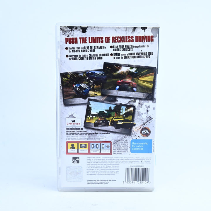 Burnout Dominator - Sony PSP Game + Manual - FREE POST!