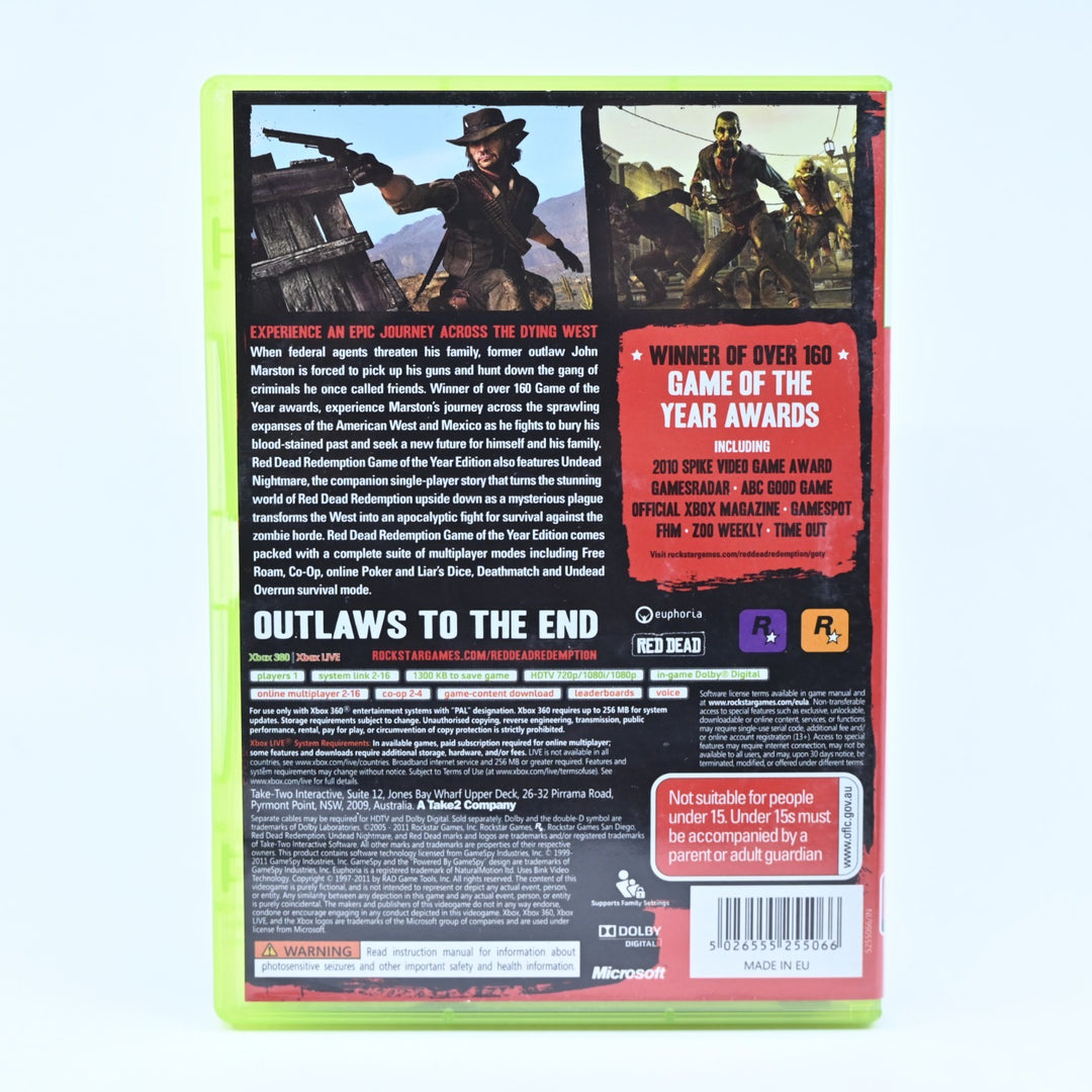 Red Dead Redemption: GOTY - Xbox 360 Game + Map - PAL - MINT DISC!