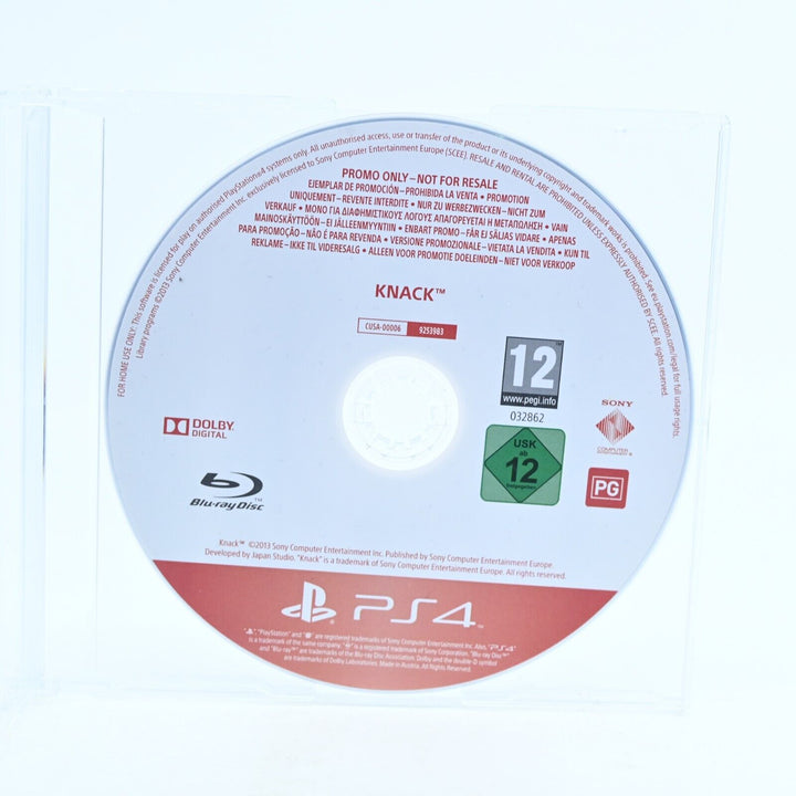 Knack - Promo Disc - Sony Playstation 4 / PS4 Game - Disc Only - MINT DISC!