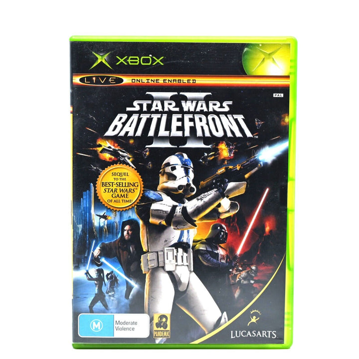 Star Wars Battlefront 2 - Original Xbox Game + Manual - PAL - MINT DISC!