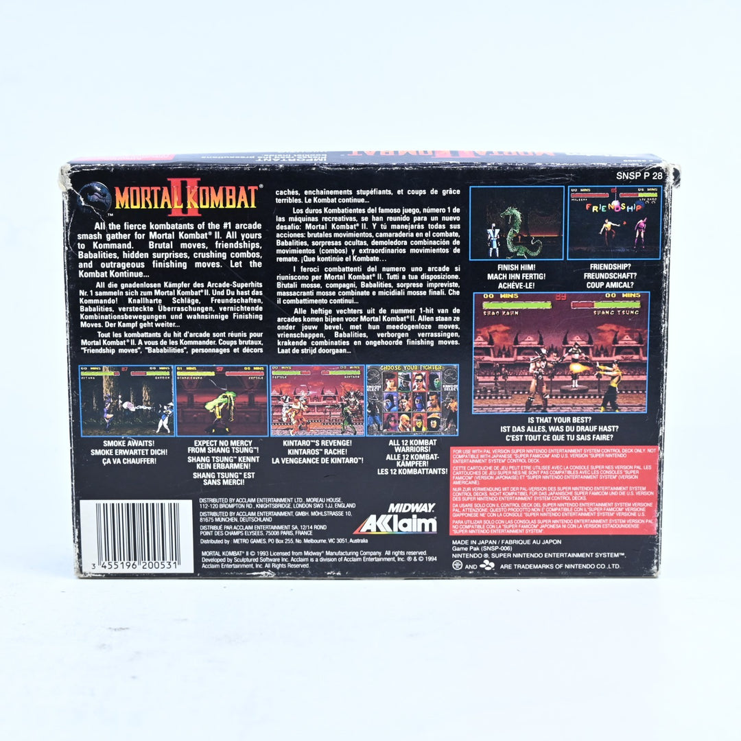 Mortal Kombat II - Super Nintendo / SNES Boxed Game - PAL - FREE POST!