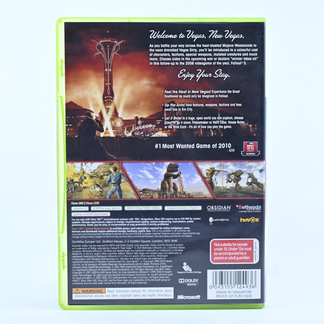 Fallout: New Vegas - Collector's Edition + Slip - Xbox 360 Game + Manual - PAL