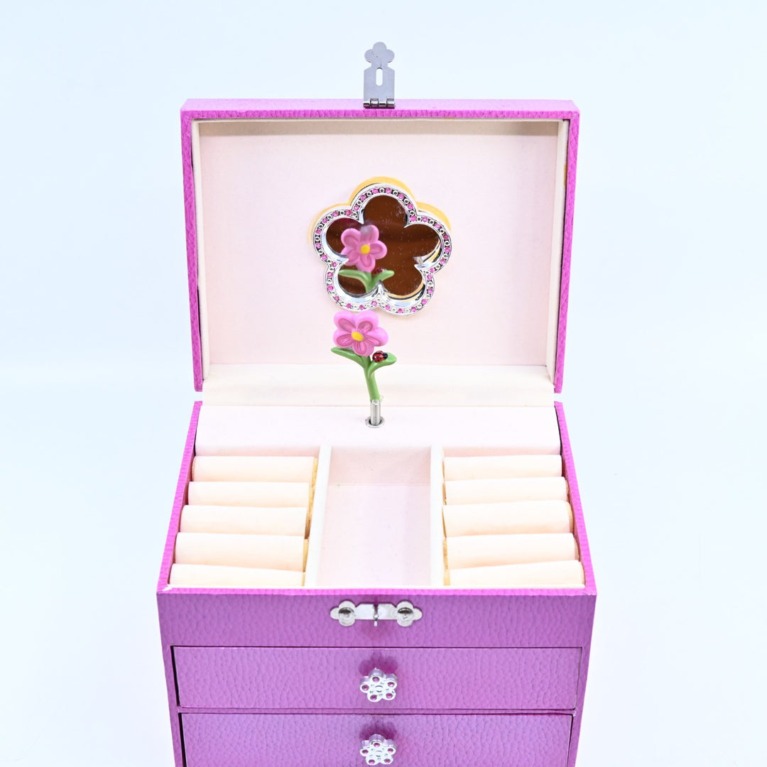 Pink DS Jewelry Box - 2 Drawers + Latched Top - Nintendo DS Accessory