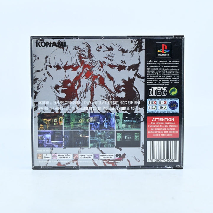 Metal Gear Solid - Sony Playstation 1 / PS1 Game + Manual - PAL - MINT DISCS!