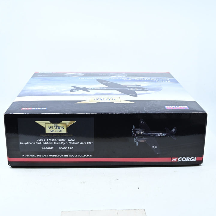 Corgi Aviation 1:72 Ju88 C-4 Night Fighter - NJG2 Karl Hulshoff AA36708 - Plane