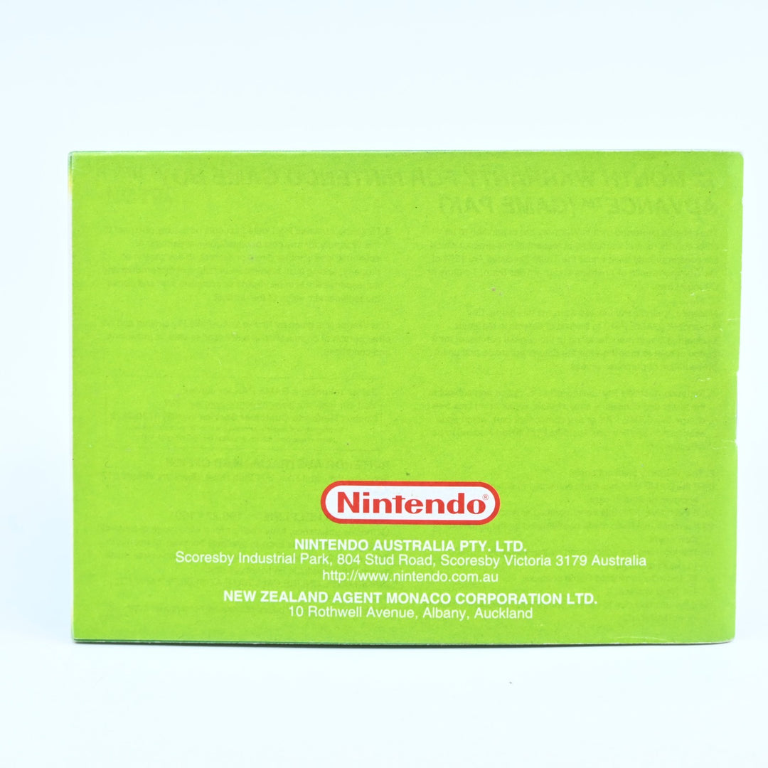 Pokemon LeafGreen Version Manual - AUS Print - GBA Accessory- Leaf Green