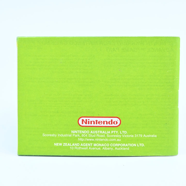 Pokemon LeafGreen Version Manual - AUS Print - GBA Accessory- Leaf Green