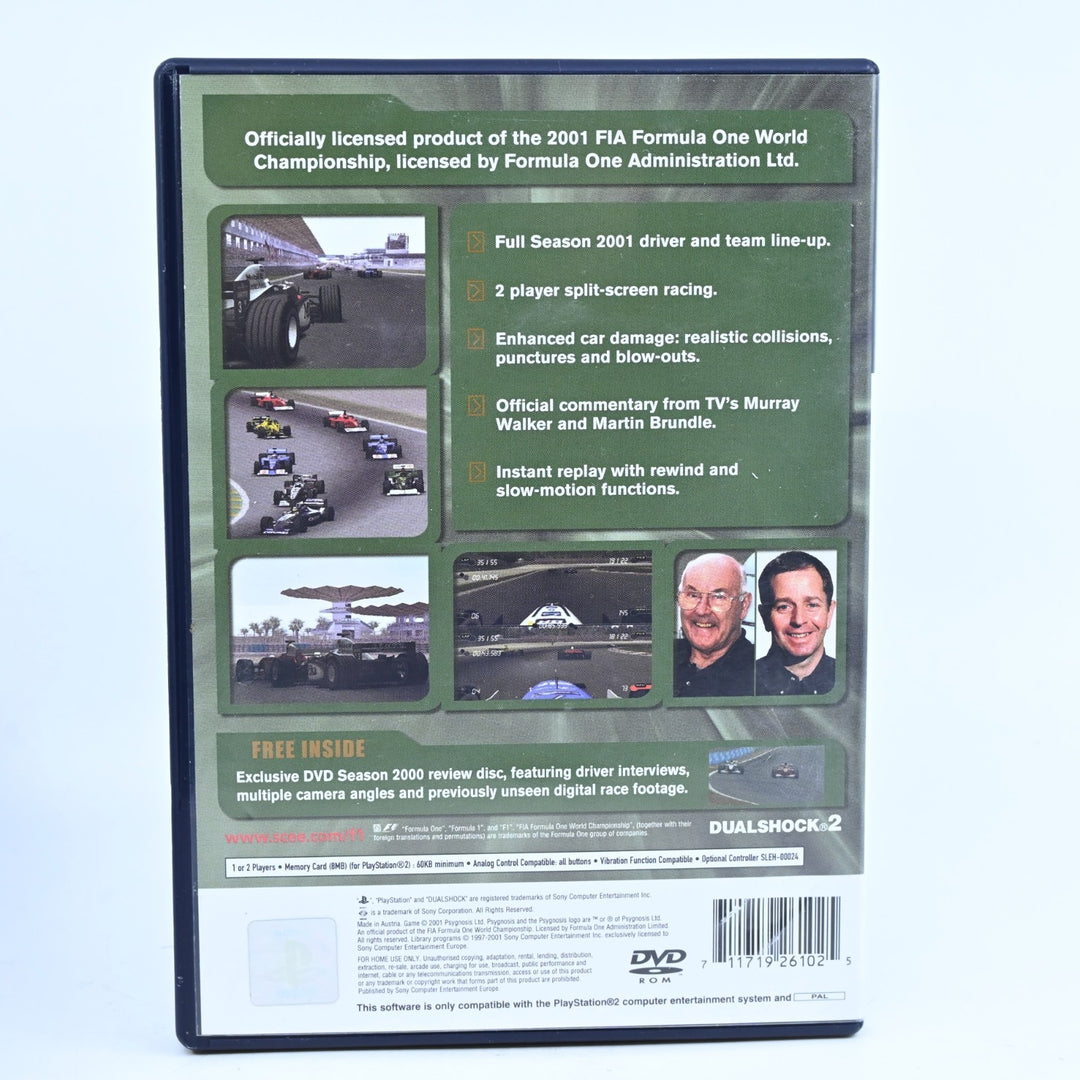 Formula One 2001 - Sony Playstation 2 / PS2 Game + Manual - PAL - MINT DISC!