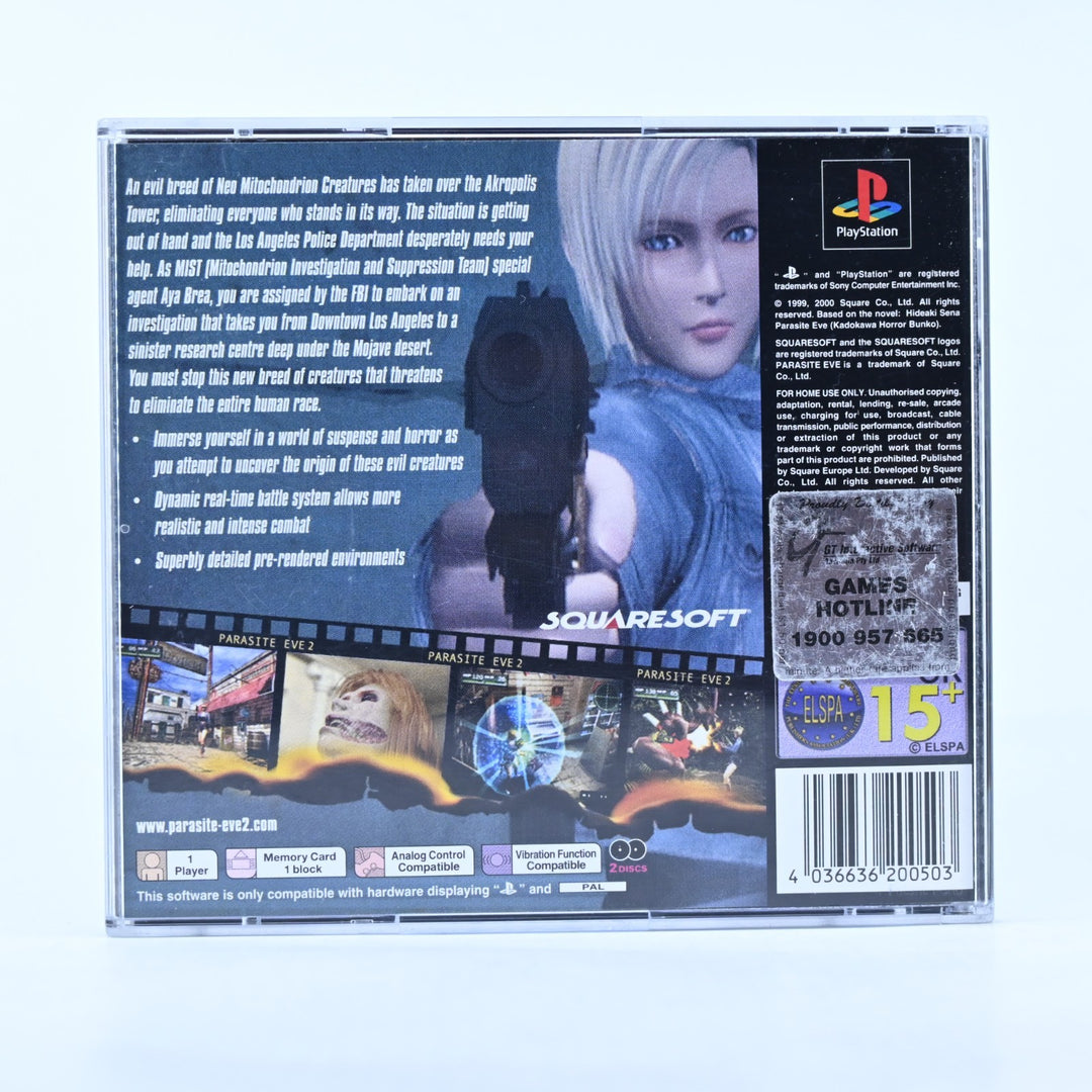 Parasite Eve II - Sony Playstation 1 / PS1 Game + Manual - PAL - MINT DISC!