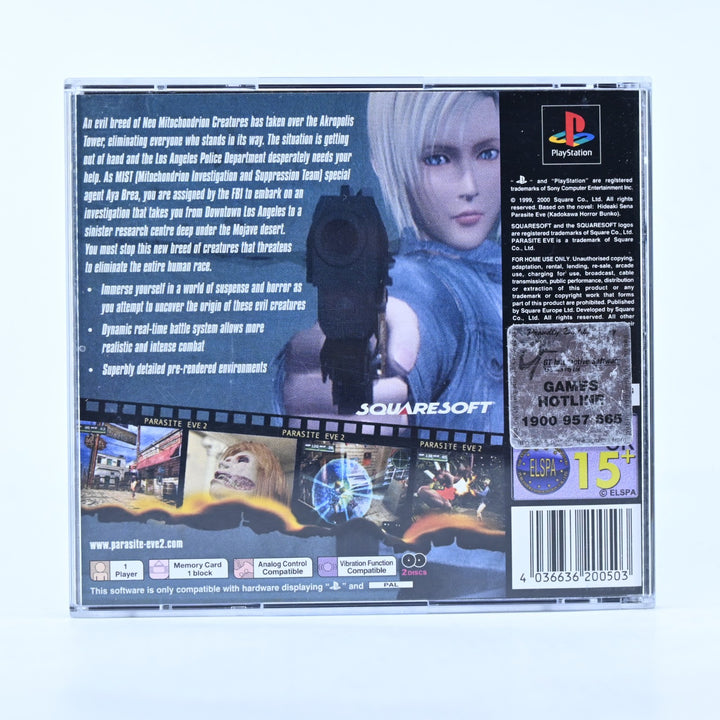 Parasite Eve II - Sony Playstation 1 / PS1 Game + Manual - PAL - MINT DISC!