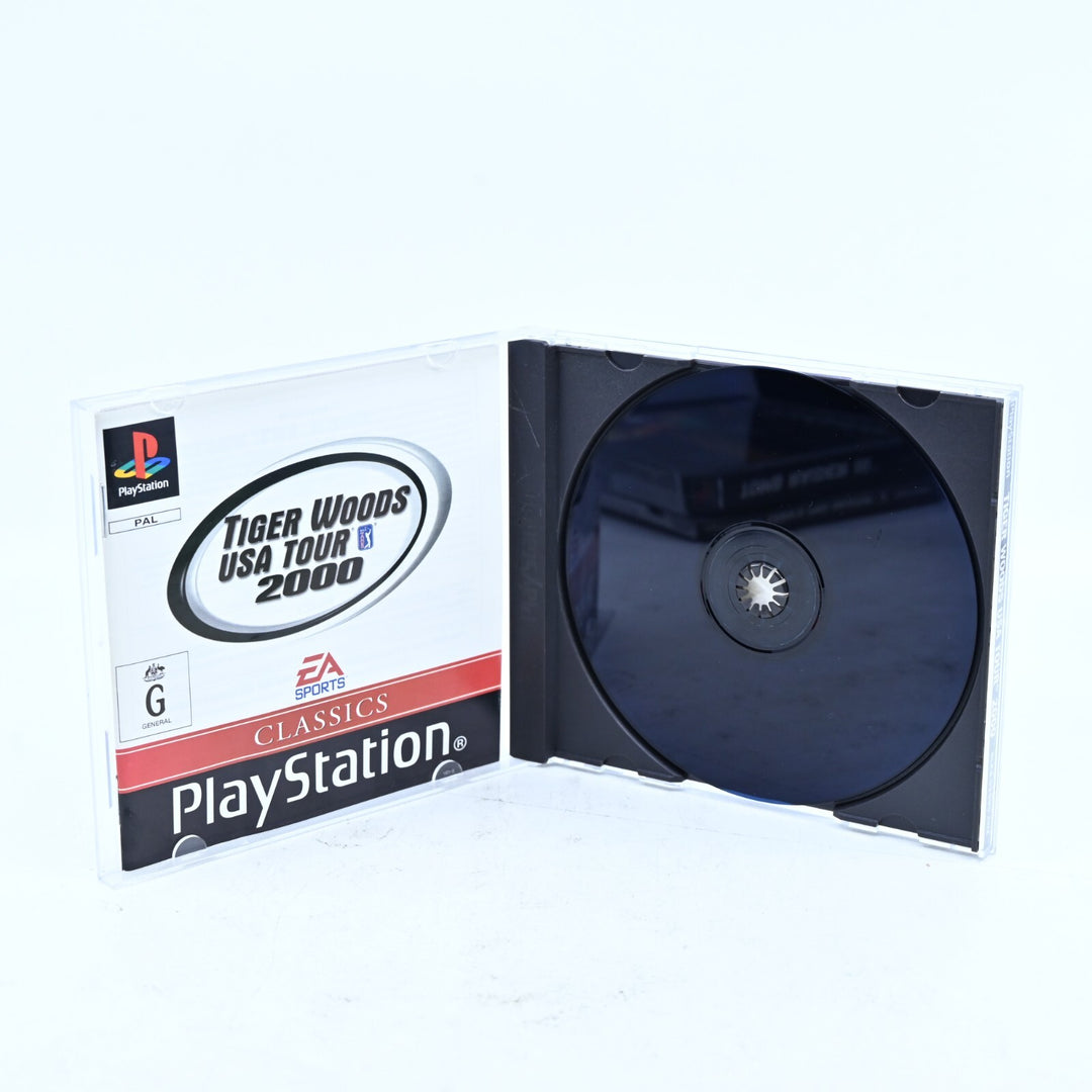 Tiger Woods USA Tour 2000 - Sony Playstation 1 / PS1 Game + Manual - PAL