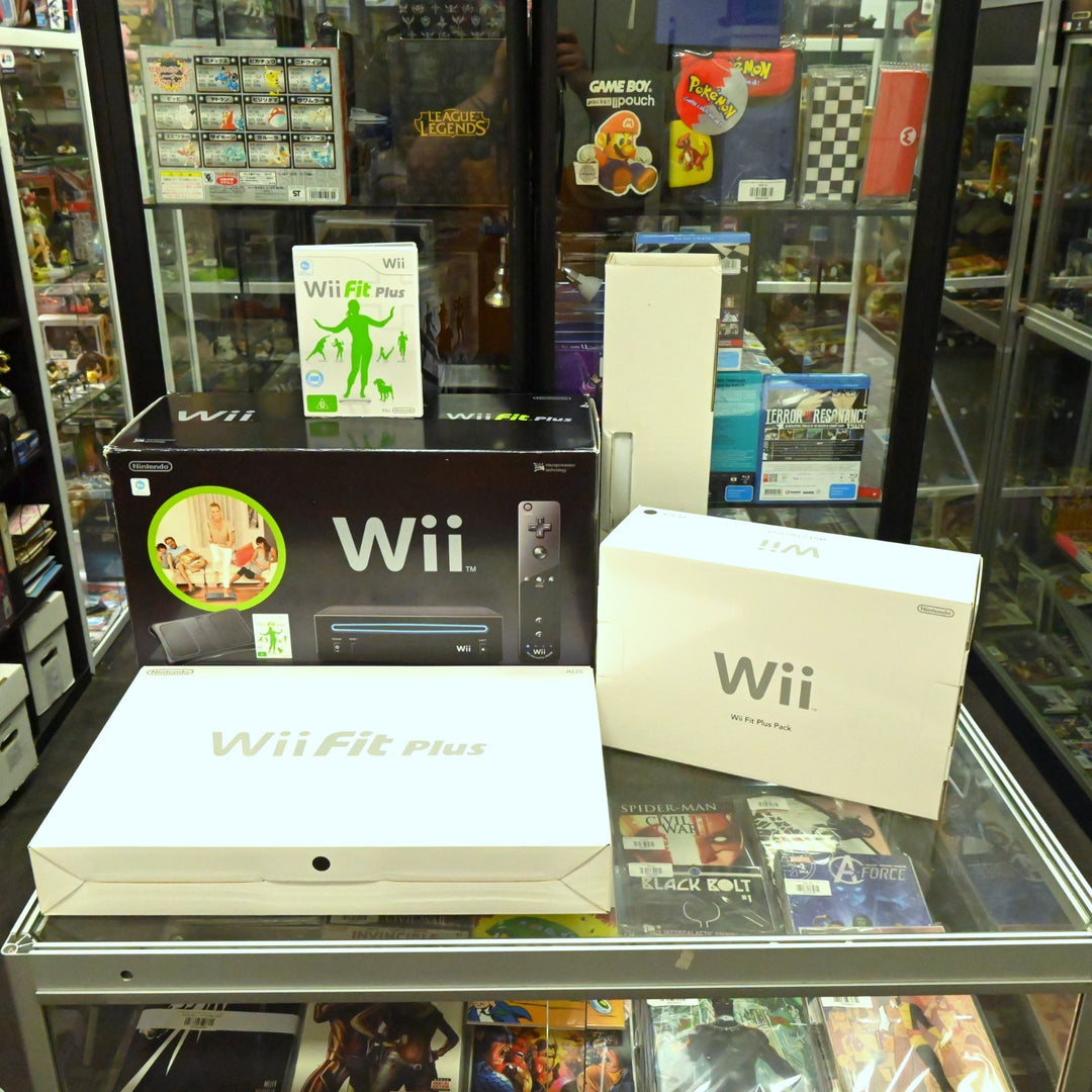 Black Wii Fit Plus Pack - Nintendo Wii Boxed Console - PAL - FREE POST!