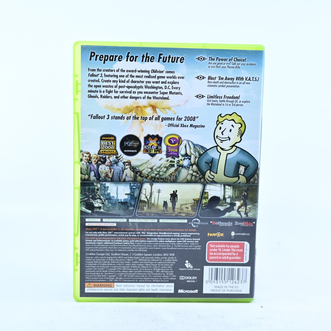 Fallout 3 - Xbox 360 Game + Manual - PAL - MINT DISC!