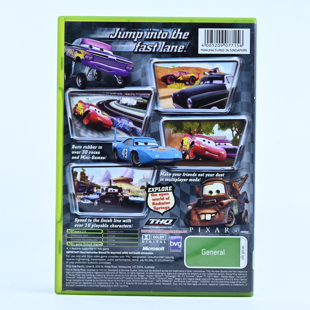Disney Pixar Cars - Original Xbox Game + Manual - PAL - MINT DISC!