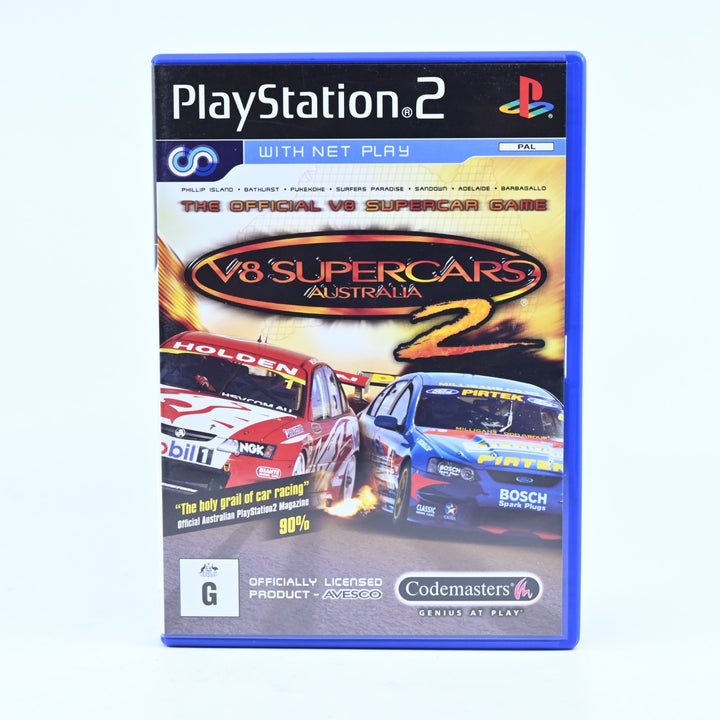 V8 Supercars Australia 2 - Sony Playstation 2 / PS2 Game + Manual - PAL