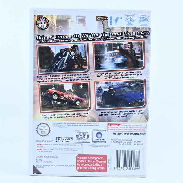 Driver Parallel Lines - Nintendo Wii Game + Manual - PAL - MINT DISC!
